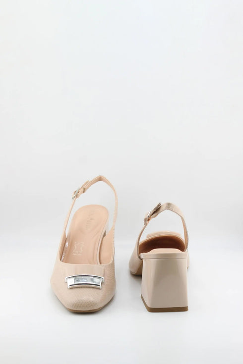 Capelli Rossi Slingback Block Heel Pumps with Buckle